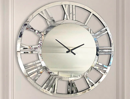 decorative mirrors clock shape