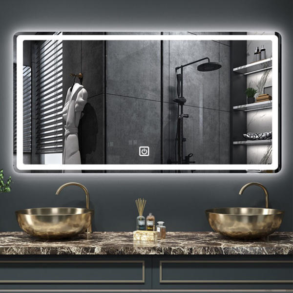 bathroom light up mirror square Shape